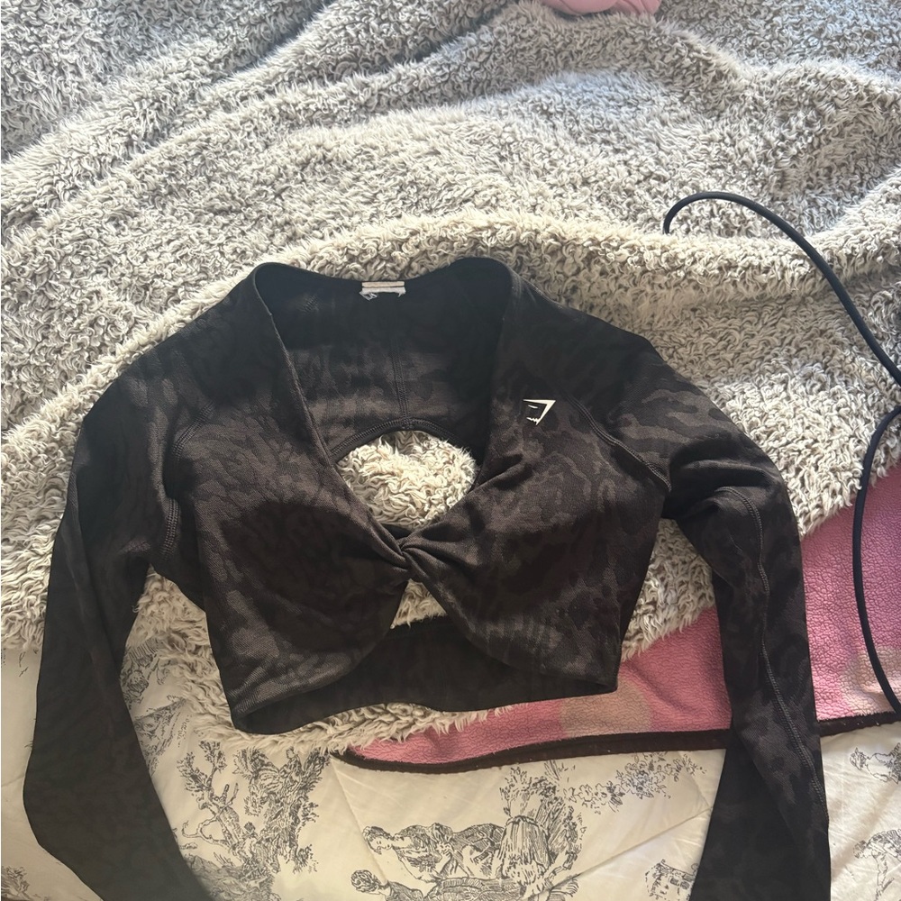 Gymshark Black Twist Front Tank Top